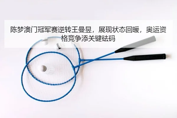 陈梦澳门冠军赛逆转王曼昱，展现状态回暖，奥运资格竞争添关键砝码